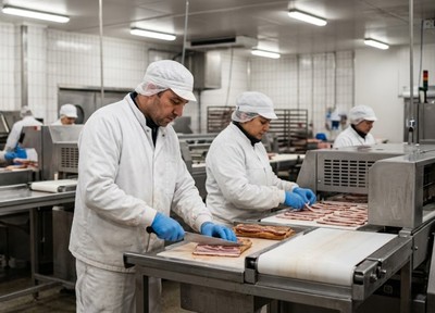 Meat production worker