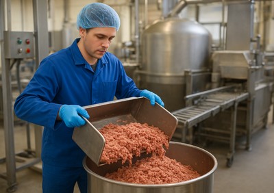 Trabalhador da produção de alimentos para animais