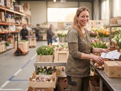 Flower warehouse worker