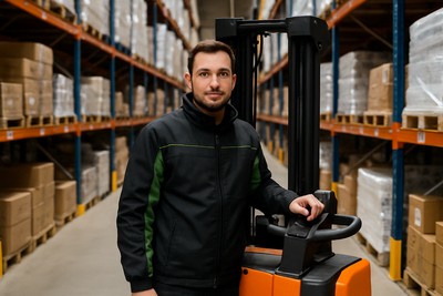 Conducente di carrelli retrattili con attestato (diverse temperature di lavoro)