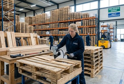 Pallet production worker