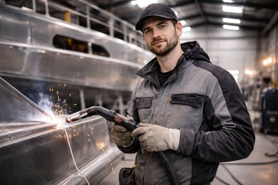 Jahtu būvētājs / alumīnija MIG metinātājs (€640 neto nedēļā)