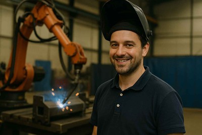 Operador de robô de soldadura CNC (530 euros líquidos por semana)