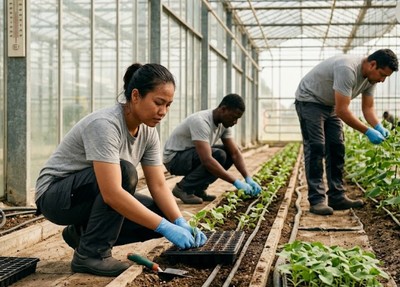Plant greenhouse - greenhouse worker
