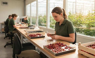 Rose greenhouse employee